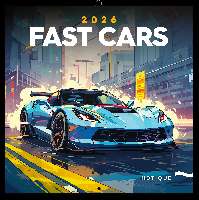 FALINAPTÁR 2026 6097-FC, LEMEZES, 30X30 CM, FAST CARS