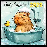 FALINAPTÁR 2026 6097-CK, LEMEZES, 30X30 CM, CHEEKY CAPYBARAS