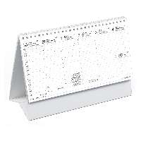 ASZTALI NAPTÁR 2026 T055-00P, FEHÉR, ÁLLÓ, PAPÍR