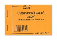 B.KISKER 103 ÜVEGVISSZAVÁLTÓ JEGY 100 LAPOS, A/7