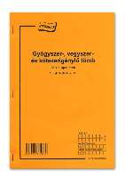 C.3410-346/V GYÓGYSZER-, KÖTSZERIGÉNYLŐ, 25X3 PÉLDÁNYOS, A/4