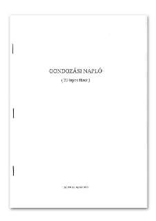 D.E.950 GONDOZÁSI NAPLÓ