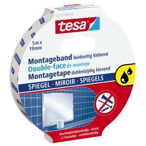 MONTÁZSSZALAG,TESA 55733  TÜKÖRRAGASZTÓ, 5MX19MM