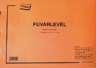 D.GÉPJÁRMŰ 17/V FUVARLEVÉL, 50X3 LAPOS, A/4