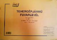 E.458/V TEHERGÉPJÁRMŰ FUVARLEVÉL, FEKVŐ, 50X3 PÉLDÁNYOS, A/4