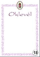 OKLEVÉL/EMLÉKLAP A/4 NYOMELL, A4-018