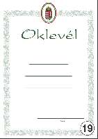OKLEVÉL/EMLÉKLAP A/4 NYOMELL, A4-019
