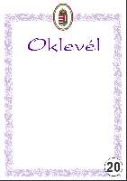 OKLEVÉL/EMLÉKLAP A/4 NYOMELL, A4-020