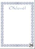 OKLEVÉL/EMLÉKLAP A/4 NYOMELL, A4-026