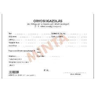 A.3510-290 ORVOSI IGAZOLÁS KÉZI LŐFEGYVER TARTÁSÁHOZ