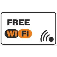 TÁBLA FREE WIFI, 25X15