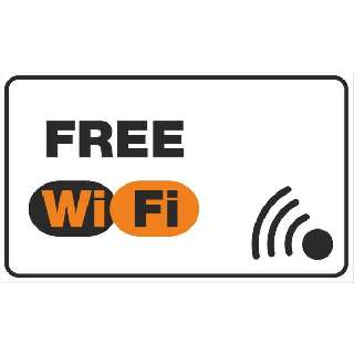 TÁBLA FREE WIFI, 25X15