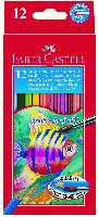 SZÍNES CERUZA FABER CASTELL AQUARELL, 12 DB-OS+ ECSET