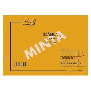 B.13-374/F/V SZÁMLA, 50X3 PÉLDÁNYOS, A/5