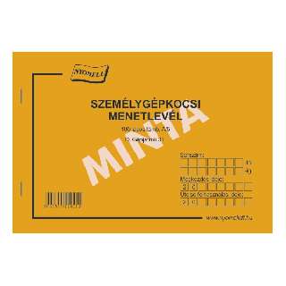 D.GÉPJÁRMŰ 31 MENETLEVÉL SZEMÉLYSZÁLLÍTÁSRA, 100 LAPOS, A/5