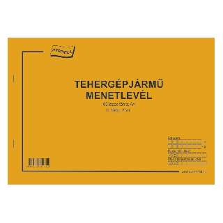 D.GÉPJÁRMŰ 21/U TEHERGÉPJÁRMŰ MENETLEVÉL, 100 LAPOS, A/4