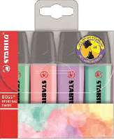 SZÖVEGKIEMELŐ, STABILO BOSS, ORIGINAL, PASZTELL, 4 DB-OS
