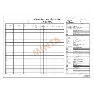 C.3304-40/A EÜ.NYILVÁNTARTÓ LAP