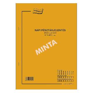 B.13-26/V NAPI PÉNZTÁRJELENTÉS A/4, ÁLLÓ, 25*2 L
