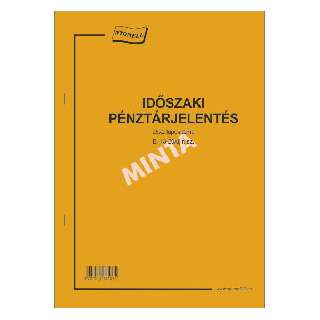 B.13-20/UJ IDŐSZAKI PÉNZTÁRJELENTÉS, 25X2 PÉLDÁNYOS, A/4