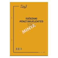 B.13-21/V IDŐSZAKI PÉNZTÁRJELENTÉS, ÁLLÓ, 25*4 PÉLDÁNYOS, A/4