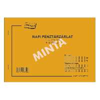 B.13-27/V NAPI PÉNZTÁRZÁRLAT, FEKVŐ, 50*2 PÉLDÁNYOS, A/5
