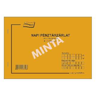 B.13-27/V NAPI PÉNZTÁRZÁRLAT, FEKVŐ, 50*2 PÉLDÁNYOS, A/5