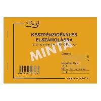B.13-134/V KÉSZPÉNZIGÉNYLÉS ELSZÁMOLÁSRA, FEKVŐ, 50*2 PÉLDÁNYOS, A/6