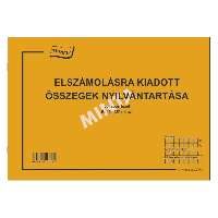 B.13-135/A ELSZÁMOLÁSRA KIADOTT ÖSSZEGEK NYILVÁNTARTÁSA, FEKVŐ, 50 LAPOS, A/4