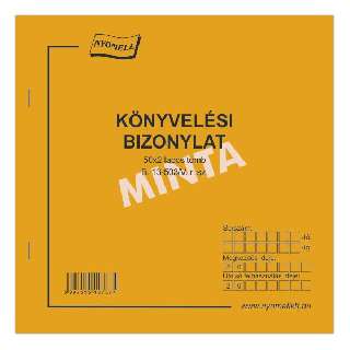 B.13-503/V KÖNYVELÉSI BIZONYLAT 1 ÉRTÉKOSZLOP 16 SOROS, 200*210 MM
