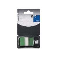 JELÖLŐCÍMKE GLN INFO FLAGS 25X43 MM 50 LAP TRANSPARENS/ZÖLD