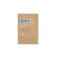 JEGYZETTÖMB ÖNTAPADÓ KRAFT NOTES, NATÚR BARNA, 76X51MM, 100 LAP