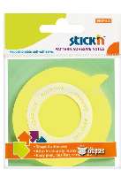 JEGYZETTÖMB ÖNTAPADÓ 360°-BAN TAPADÓ SÁRGA, SZÖVEGBUBORÉK, 70X70MM, 50 LAP