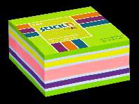 JEGYZETTÖMB ÖNTAPADÓ NEON ZÖLD MIX, 76X76MM, 400 LAP