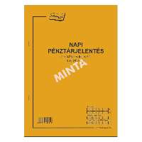B.13-24/V NAPI PÉNZTÁRJELENTÉS, ÁLLÓ, 25X2X2 LAPOS, A/4