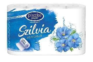 HÁZTARTÁSI PAPÍRTÖRLŐ, SZILVIA  2 RÉTEGŰ, 4TEKERCS/CSOMAG, 60 LAP