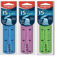 VONALZÓ MAPED, MŰANYAG TÖRHETETLEN, 15 CM TWIST'N FLEX