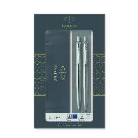 TOLLKÉSZLET PARKER JOTTER GOLYÓSTOLL + MECHANIKUS CERUZA, ROZSDAMENTES ACÉL, EZÜST KLIPSZ