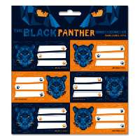 FÜZETCÍMKE, CSOMAGOLT, 3X6 DB/CSOM, BLACK PANTHER