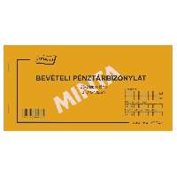 B.318-102/A/V BEVÉTELI PÉNZTÁRBIZONYLAT, 25X3, FEKVŐ, 200X100 MM