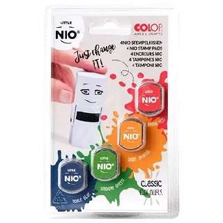 BÉLYEGZŐPÁRNA, COLOP NIO, CSEREPÁRNA, 4 DB/CSOM, ÉLÉNK SZÍNEK
