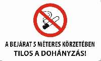MATRICA A BEJÁRAT 5 MÉTERES KÖRZETÉBEN TILOS A DOHÁNYZÁS, 25X15