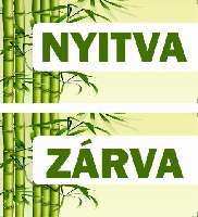 TÁBLA NYITVA-ZÁRVA 1, 20X10