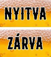TÁBLA NYITVA-ZÁRVA 5, 20X10