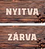 TÁBLA NYITVA-ZÁRVA 9, 20X10