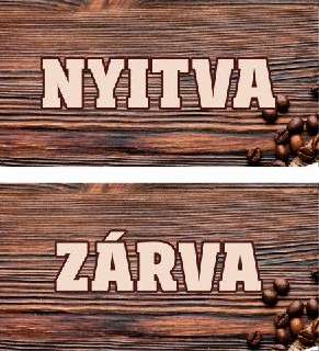 TÁBLA NYITVA-ZÁRVA 9, 20X10