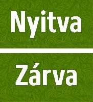 TÁBLA NYITVA-ZÁRVA, 20X10, ZÖLD