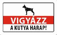 TÁBLA HARAPÓS KUTYA, 25X15