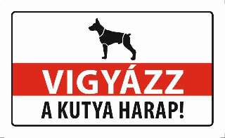 TÁBLA HARAPÓS KUTYA, 25X15