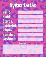 TÁBLA NYITVATARTÁS 10, 20X25